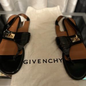 New Givenchy Black leather sandals